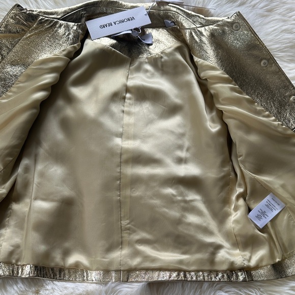 Veronica Beard Imogen Leather Jacket Blazer and Maxine Leather Midi Skirt SET - Picture 16 of 17